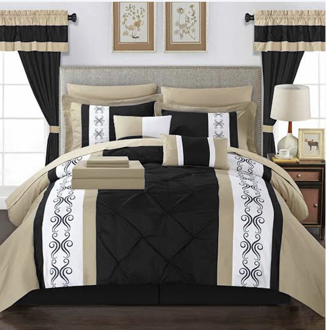 Embroidered Duvet Pleated Sets – Zink & Grey